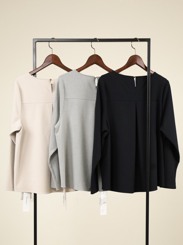 【Doneeyu】カシミヤタッチ長袖ブラウス