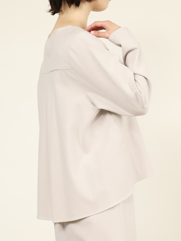 【Doneeyu】カシミヤタッチ長袖ブラウス