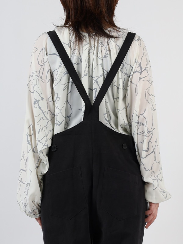 【EMUE】花柄ボリュームブラウス