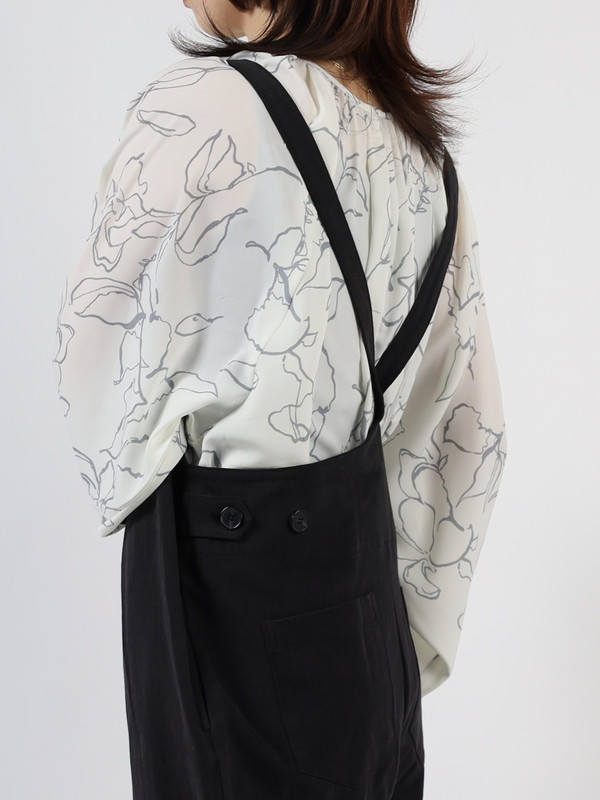 【EMUE】花柄ボリュームブラウス