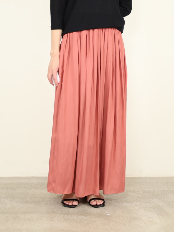 【ma couleur】マットギャザースカート