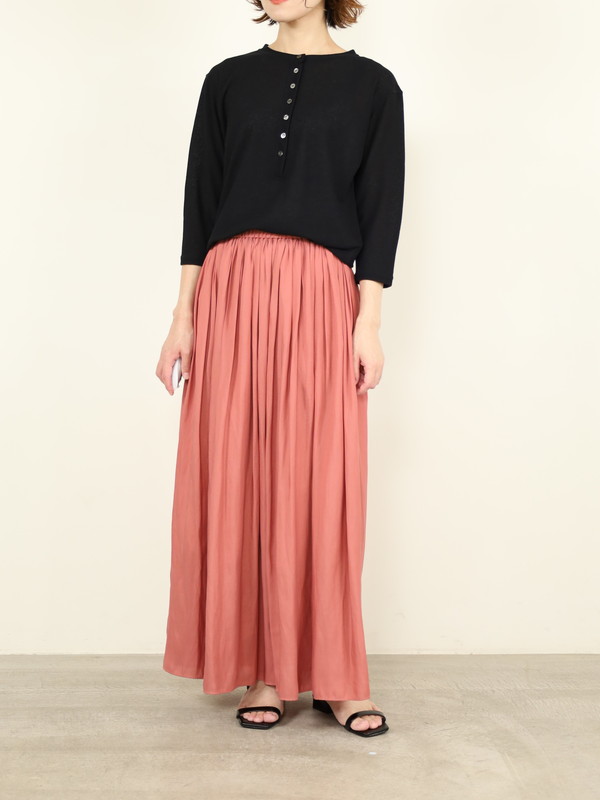 【ma couleur】マットギャザースカート