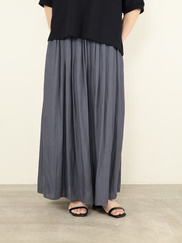 【ma couleur】マットギャザースカート
