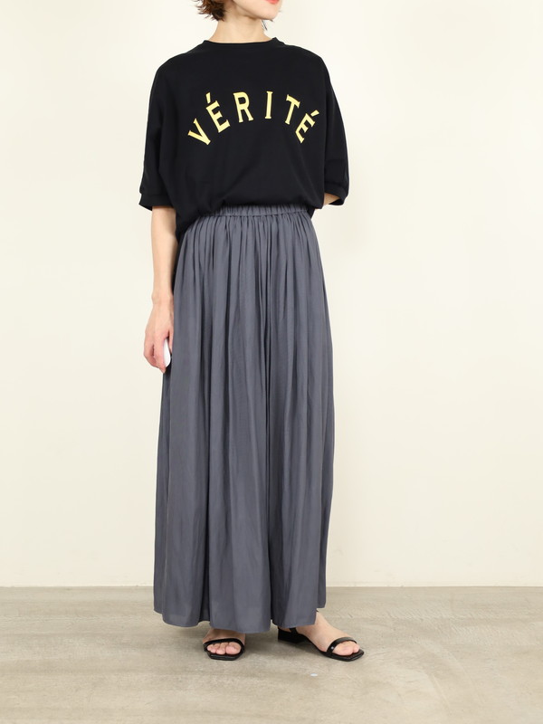 【ma couleur】マットギャザースカート