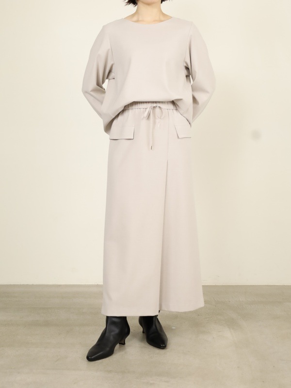 【Doneeyu】カシミヤタッチ両面起毛タイトスカート