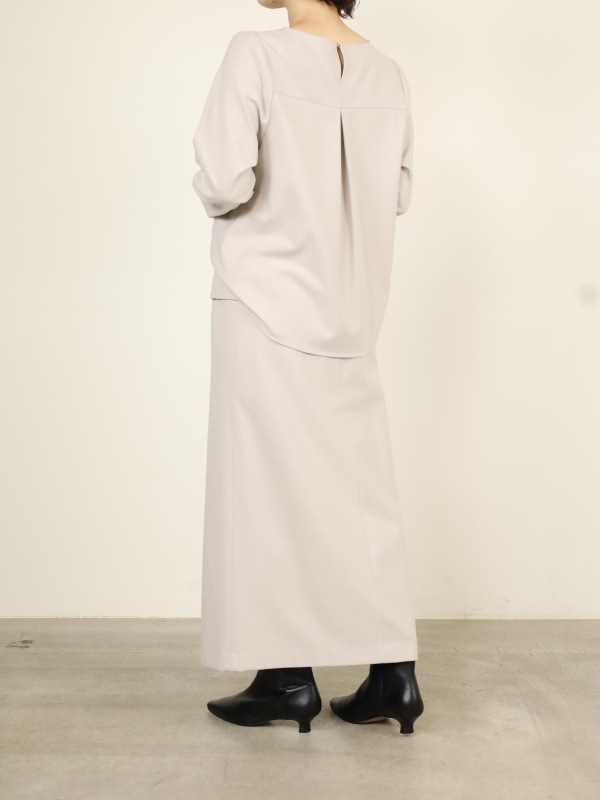 【Doneeyu】カシミヤタッチ両面起毛タイトスカート