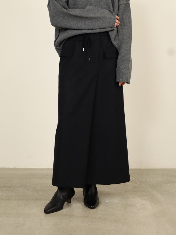 【Doneeyu】カシミヤタッチ両面起毛タイトスカート