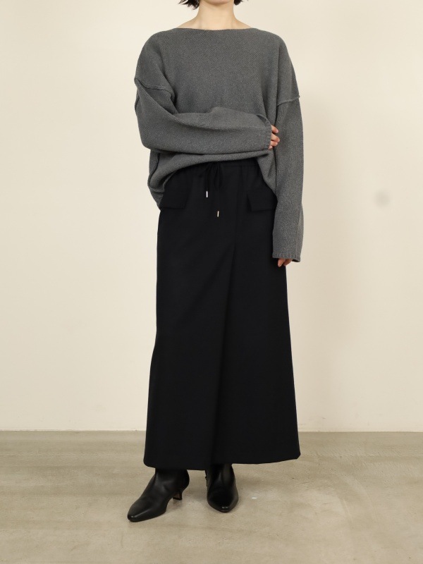 【Doneeyu】カシミヤタッチ両面起毛タイトスカート