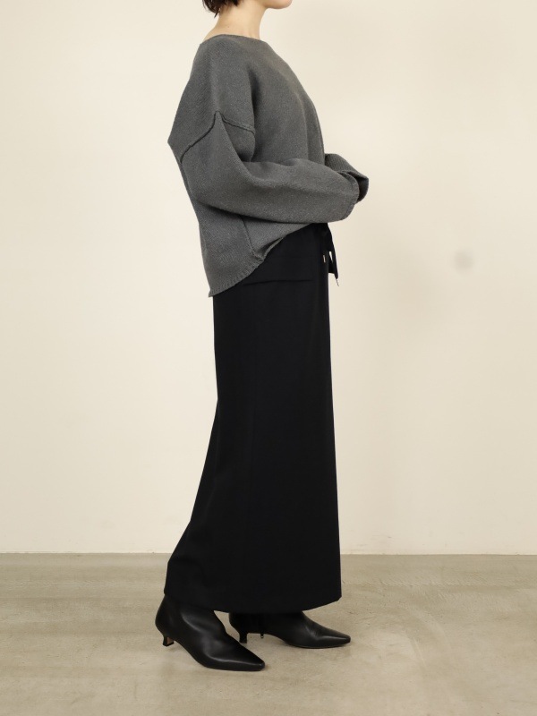 【Doneeyu】カシミヤタッチ両面起毛タイトスカート