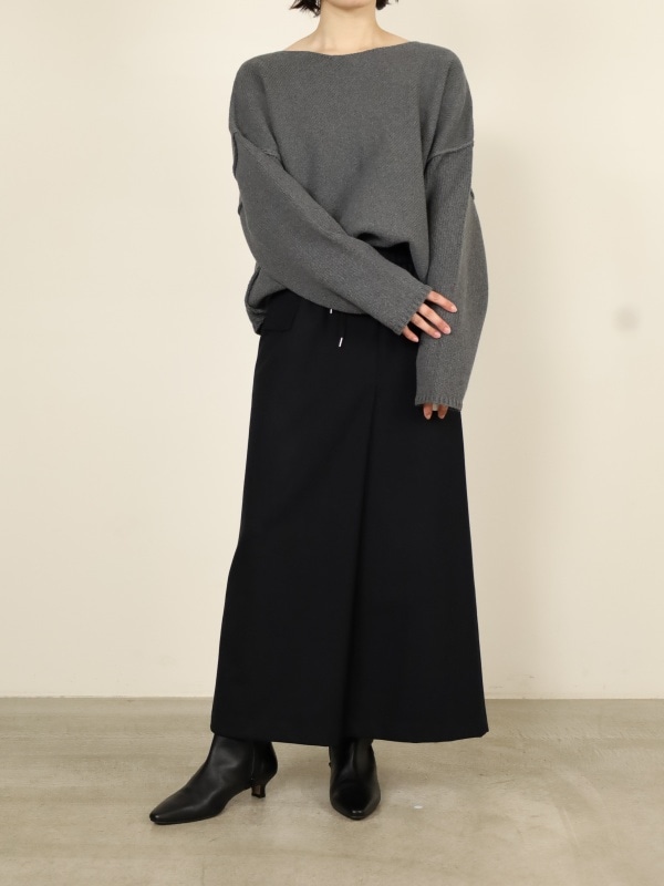 【Doneeyu】カシミヤタッチ両面起毛タイトスカート