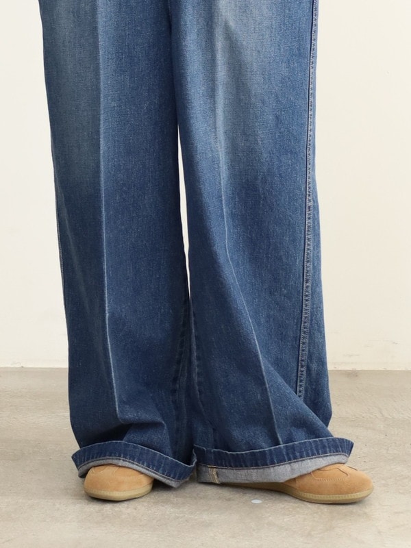 【JOHNBULL】Vネックデニムオールインワン