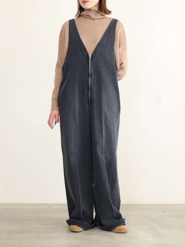 【JOHNBULL】Vネックデニムオールインワン