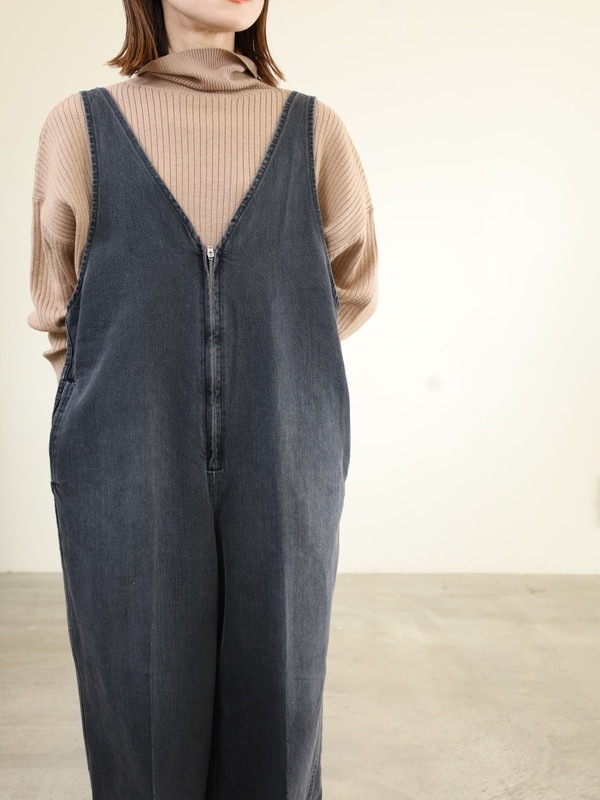 【JOHNBULL】Vネックデニムオールインワン