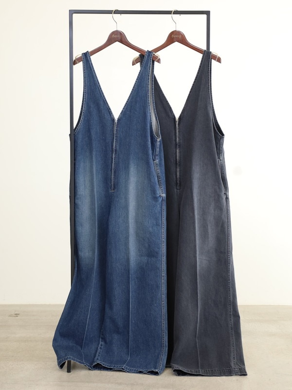 【JOHNBULL】Vネックデニムオールインワン