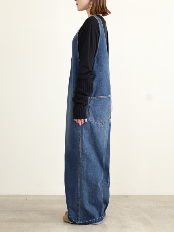 【JOHNBULL】Vネックデニムオールインワン