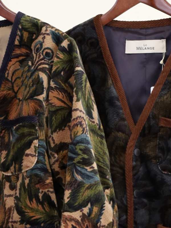 【LeMelange】ボタニカルプリントジャケット