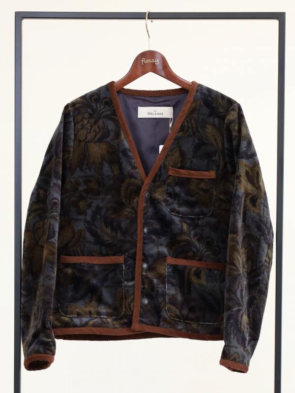 【LeMelange】ボタニカルプリントジャケット