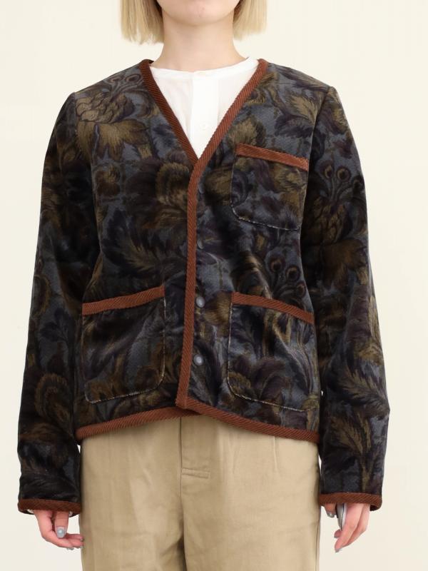 【LeMelange】ボタニカルプリントジャケット