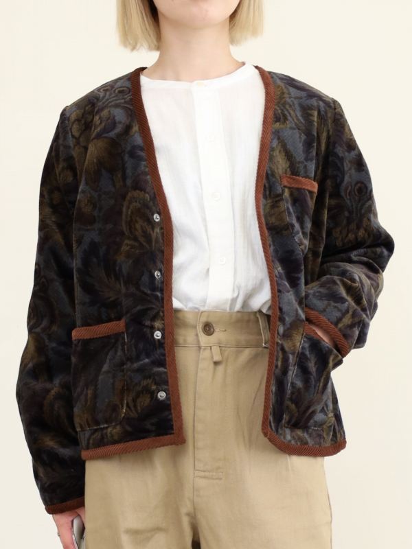 【LeMelange】ボタニカルプリントジャケット