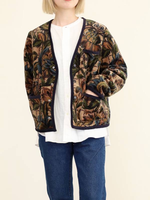 【LeMelange】ボタニカルプリントジャケット