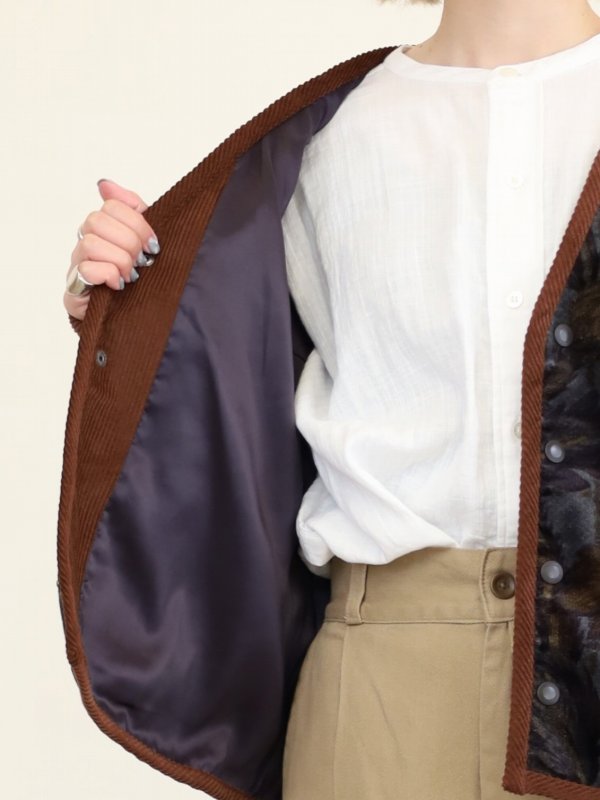 【LeMelange】ボタニカルプリントジャケット