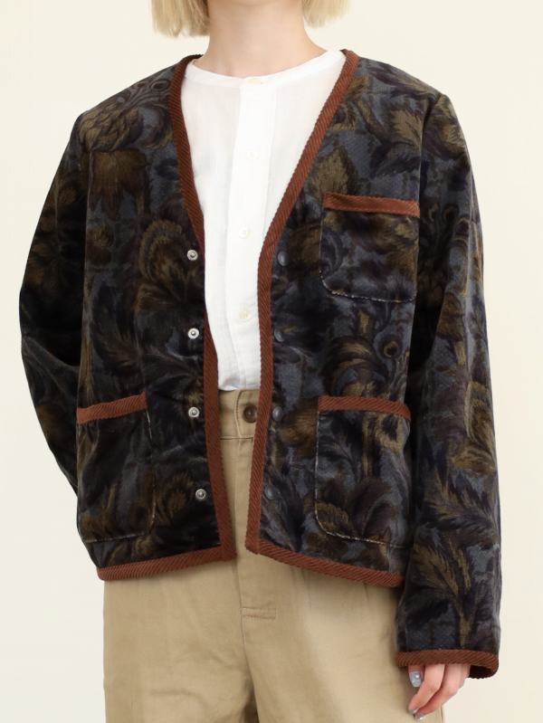 【LeMelange】ボタニカルプリントジャケット