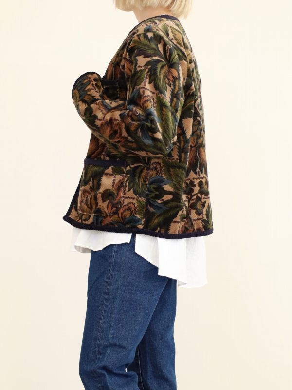 【LeMelange】ボタニカルプリントジャケット