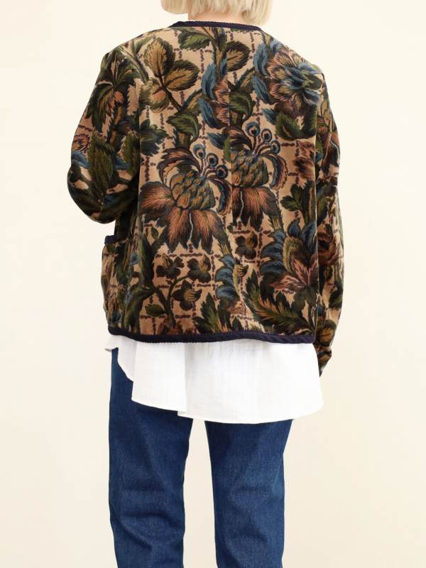 【LeMelange】ボタニカルプリントジャケット