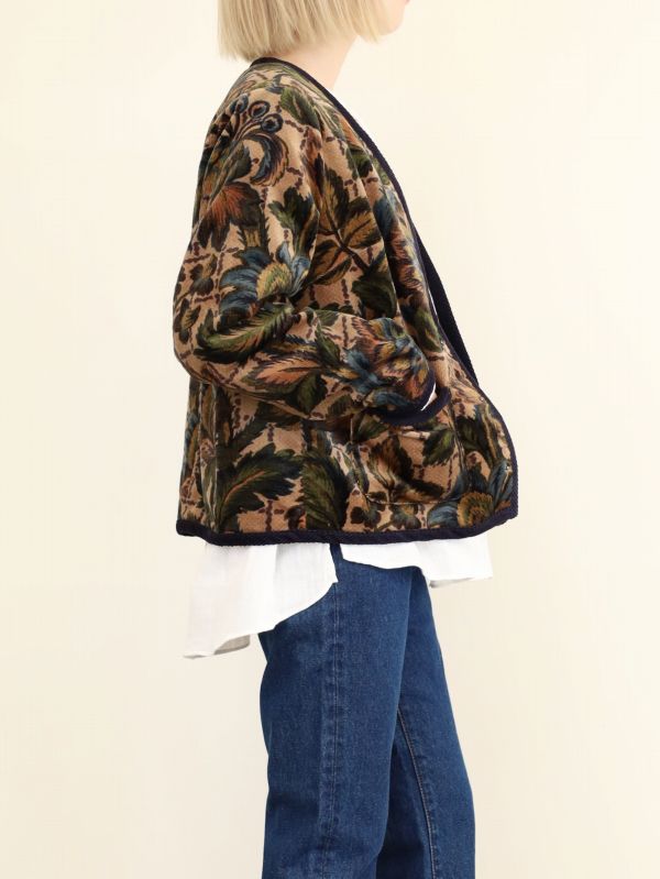 【LeMelange】ボタニカルプリントジャケット