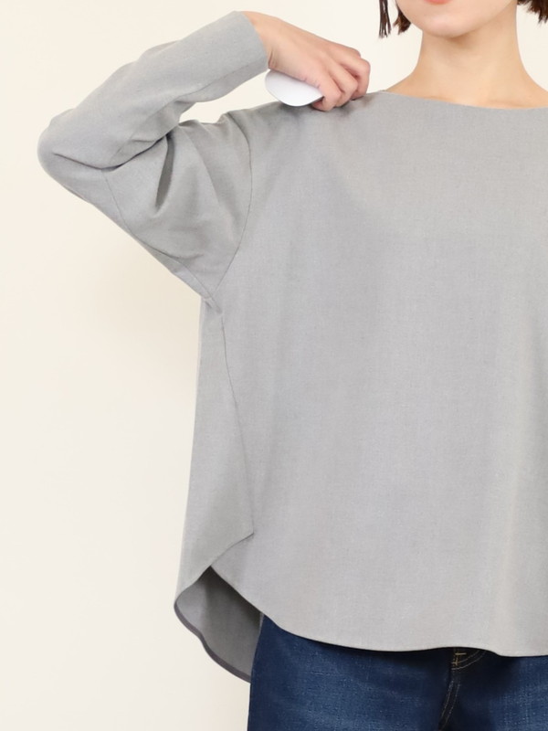 【Doneeyu】カシミヤタッチ長袖ブラウス