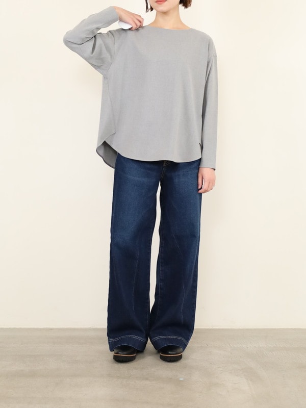 【Doneeyu】カシミヤタッチ長袖ブラウス