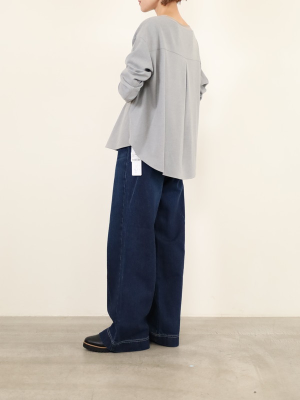 【Doneeyu】カシミヤタッチ長袖ブラウス
