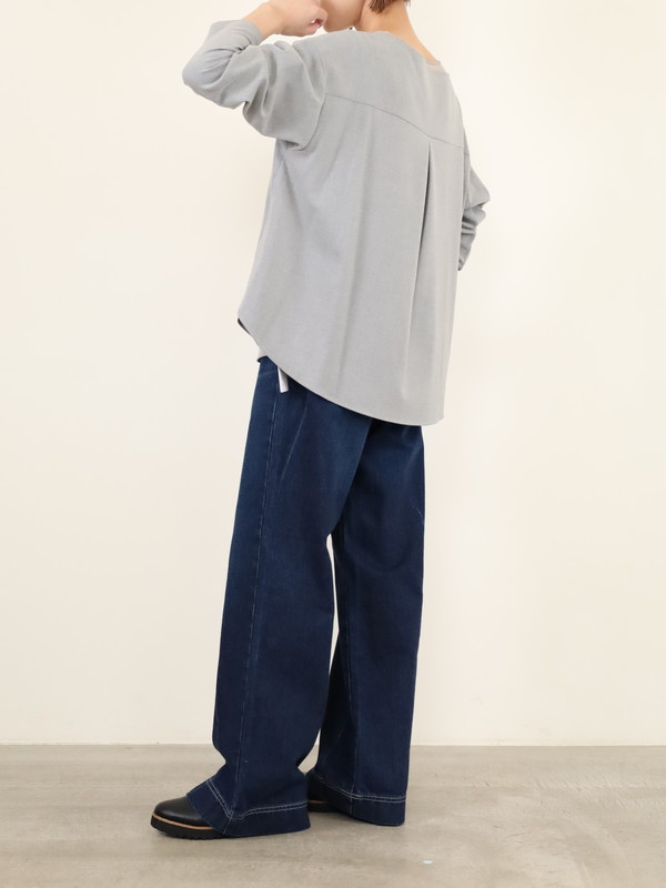 【Doneeyu】カシミヤタッチ長袖ブラウス