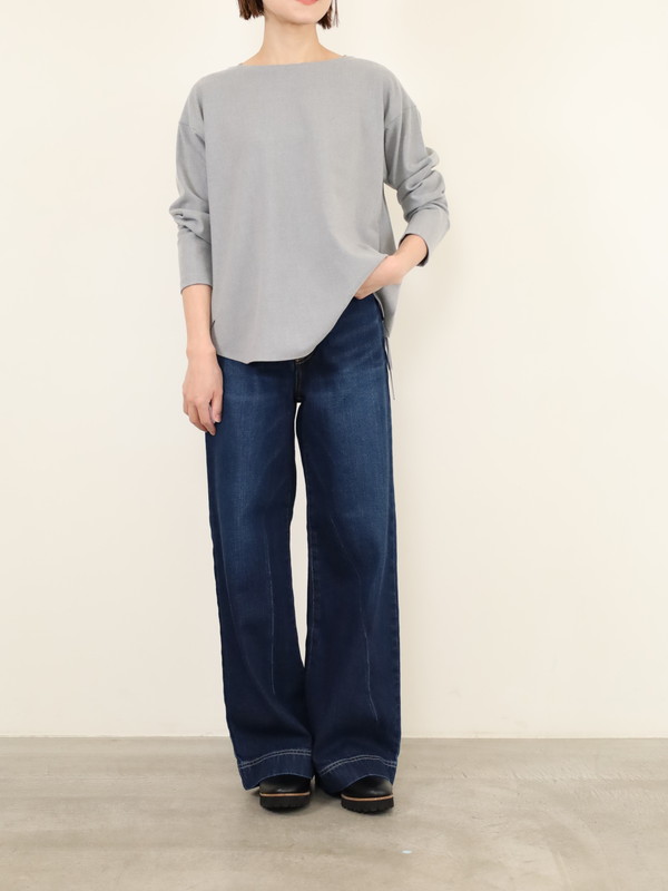 【Doneeyu】カシミヤタッチ長袖ブラウス