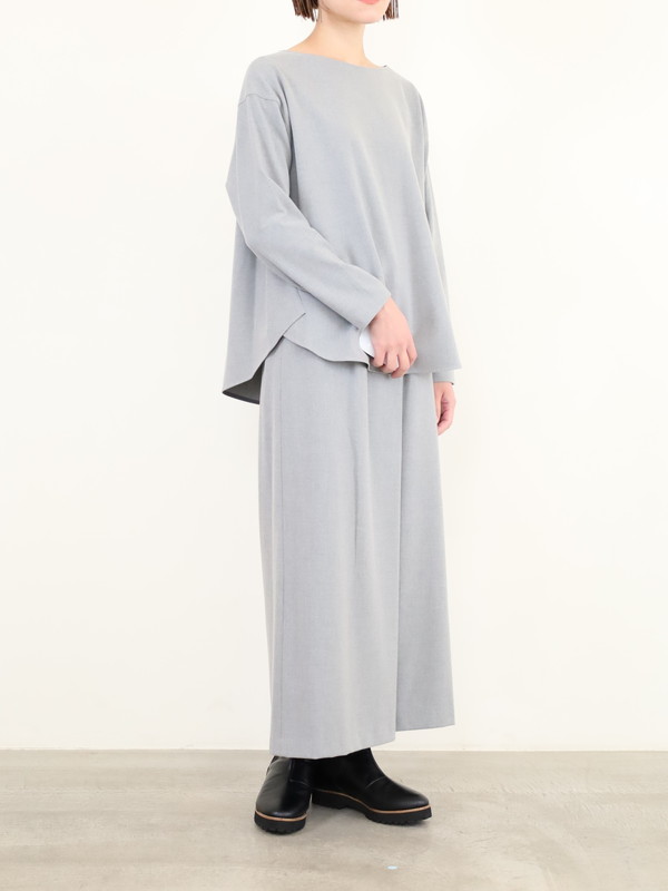 【Doneeyu】カシミヤタッチ長袖ブラウス