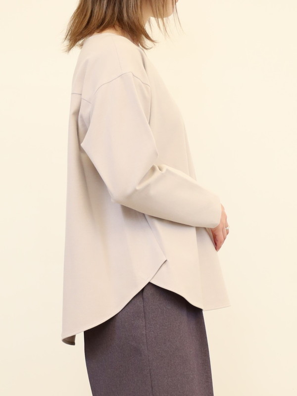 【Doneeyu】カシミヤタッチ長袖ブラウス