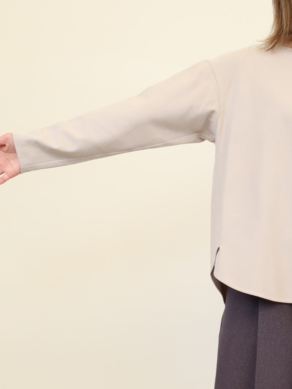 【Doneeyu】カシミヤタッチ長袖ブラウス
