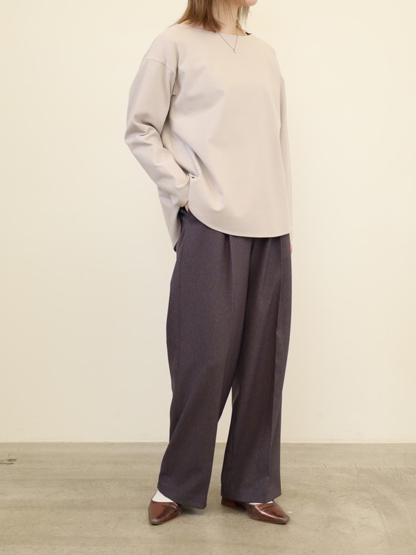 【Doneeyu】カシミヤタッチ長袖ブラウス