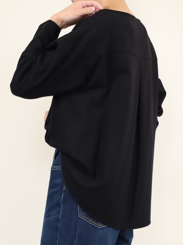 【Doneeyu】カシミヤタッチ長袖ブラウス