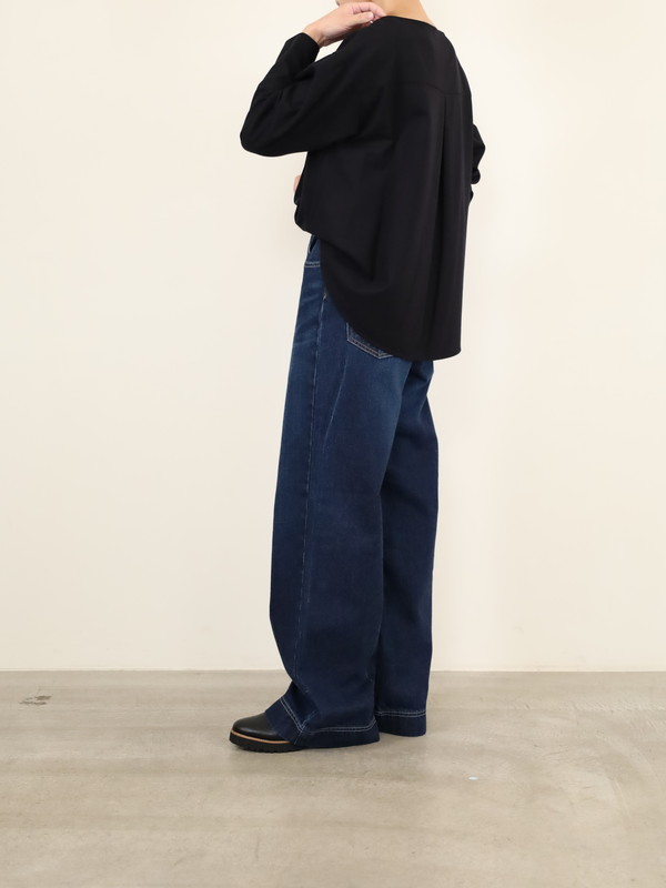 【Doneeyu】カシミヤタッチ長袖ブラウス