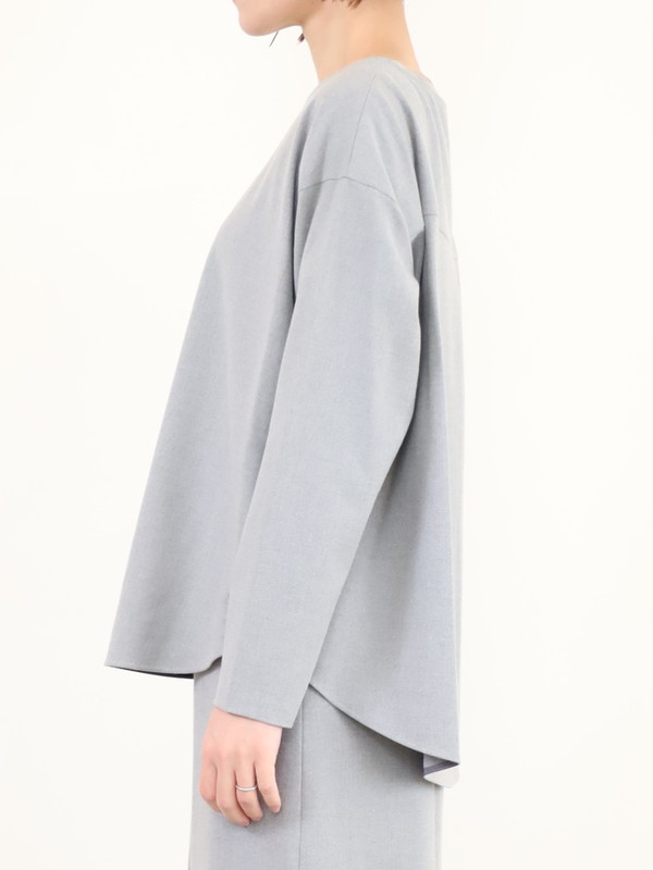 【Doneeyu】カシミヤタッチ長袖ブラウス