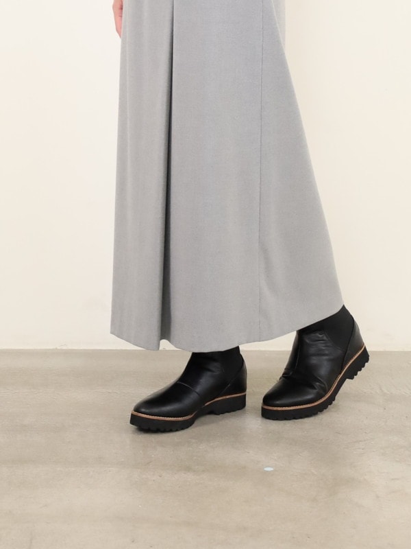 【Doneeyu】カシミヤタッチラップ付きスカート