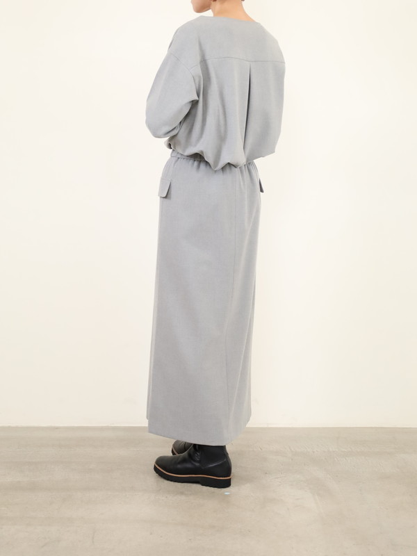 【Doneeyu】カシミヤタッチラップ付きスカート