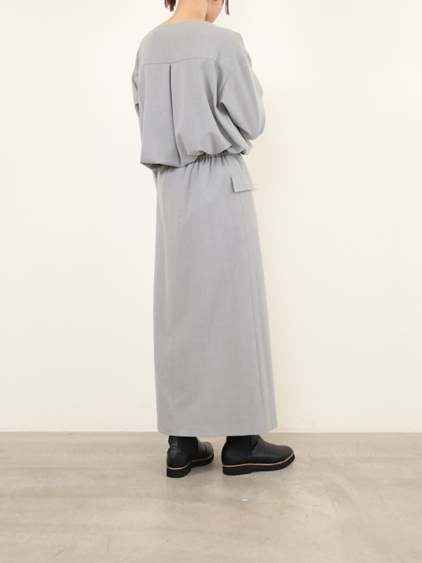 【Doneeyu】カシミヤタッチラップ付きスカート