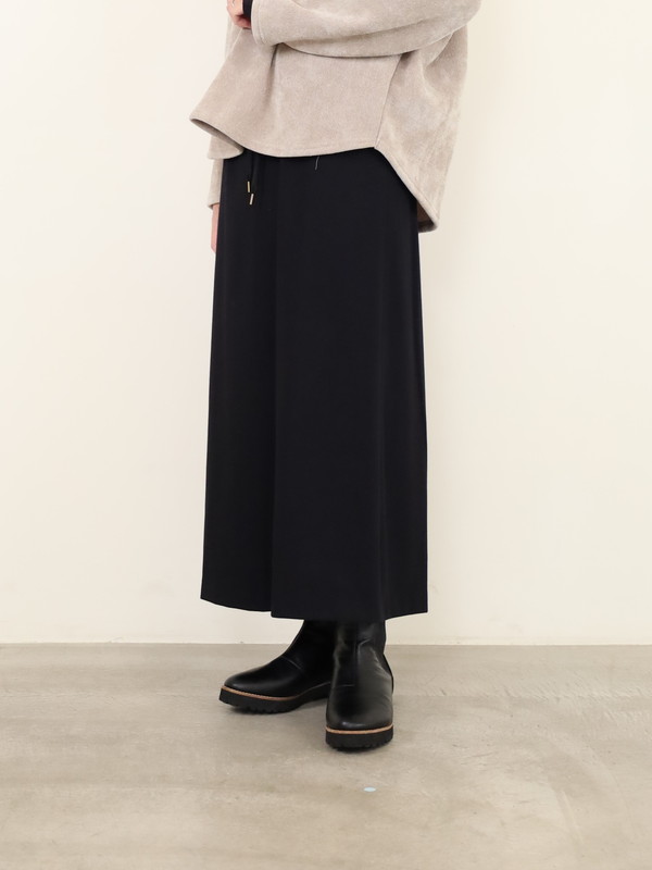 【Doneeyu】カシミヤタッチラップ付きスカート
