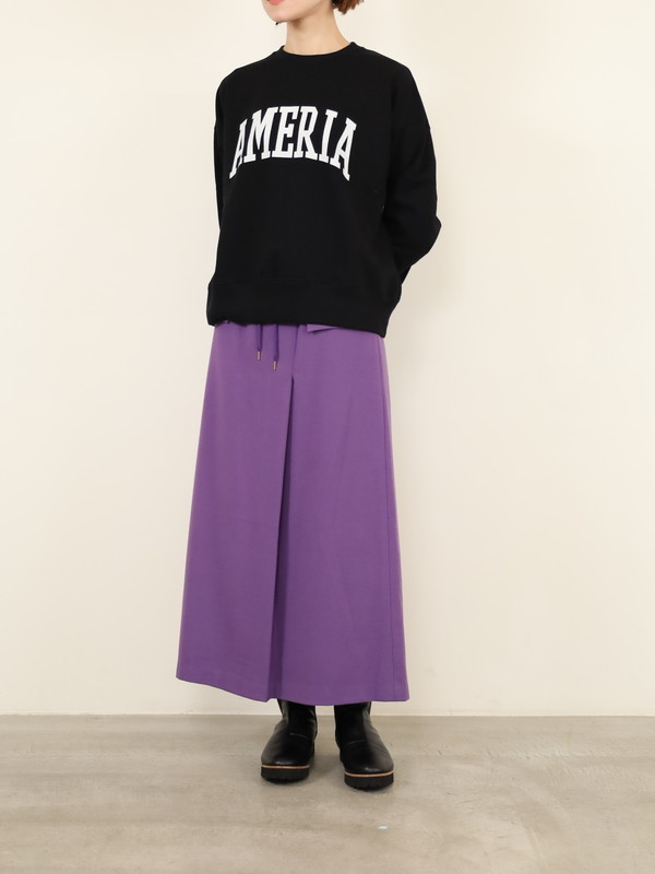 【Doneeyu】カシミヤタッチラップ付きスカート