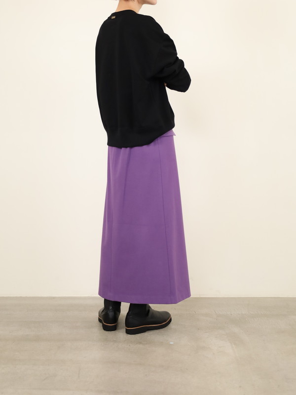 【Doneeyu】カシミヤタッチラップ付きスカート