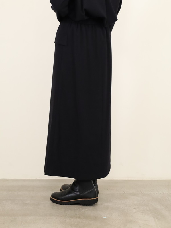 【Doneeyu】カシミヤタッチラップ付きスカート