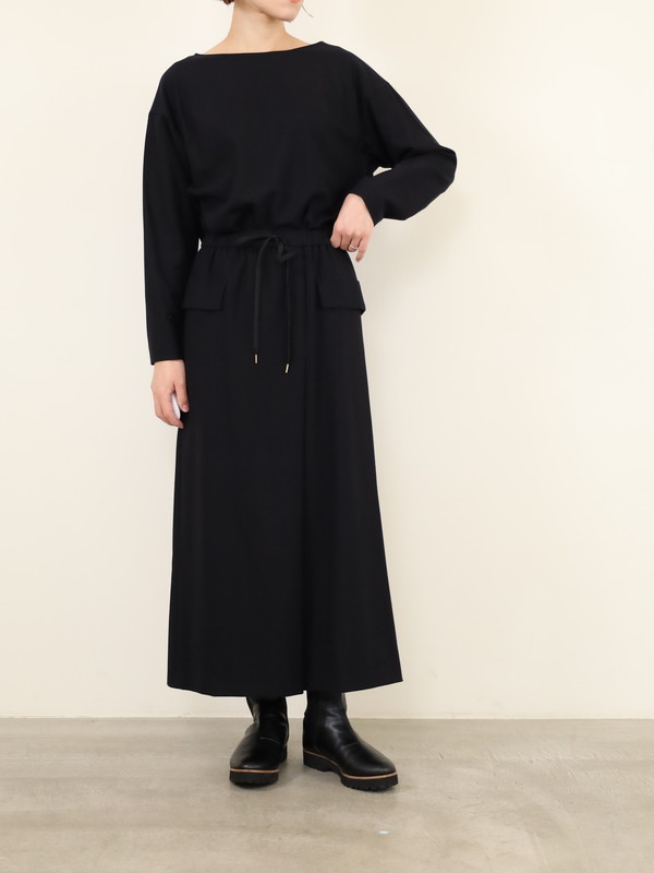 【Doneeyu】カシミヤタッチラップ付きスカート