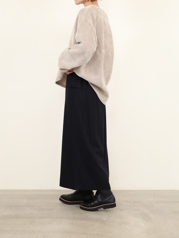 【Doneeyu】カシミヤタッチラップ付きスカート